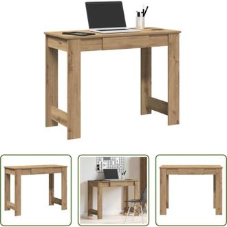 vidaXL vidaXL Scrivania in truciolato - Scrivania Rovere Artigianale 100x45x75 cm in Legno Multistrato