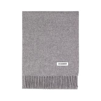 Jil Sander Bufanda estrecha de lana - Accessories - Hombre - Gris - ONE SIZE