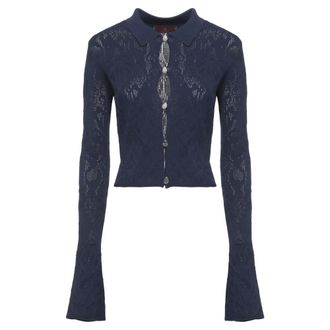Dondup Cardigan in misto viscosa - - Knitwear - Donna - Blu - S