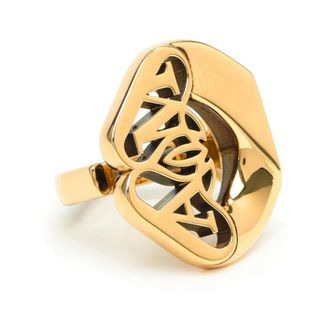 VIP【関税送料無料】希少 ALEXANDER MCQUEEN GOLD TONE RING MCQUEEN Snake gold-tone ring | NET-A-PORTER