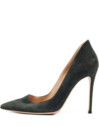 Gianvito Rossi suede point-toe pumps - Green