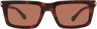 Ferragamo Brown Rectangular Mens Sunglasses SF2015S 242 53