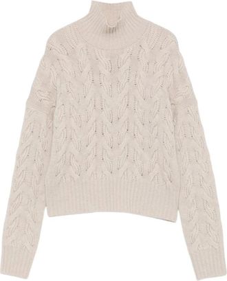 Max Mara Maglia Canottiera Top - Dames - Coltruien - Beige - S - Wol - Truien & Vesten