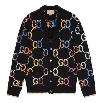 Gucci GG Wool Jacquard Cardigan Black 694776-XKCD4-1152