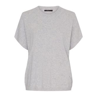 BTF-CPH Btfcph - Fijngebreid T-shirt met ronde hals - Dames - Truien - Grijs - Maat: M Wol