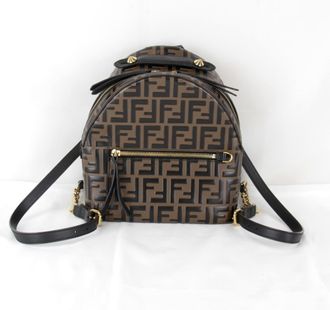 Fendi Zucca Brown Pvc Leather Backpack (Pre-Owned)