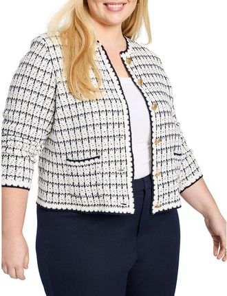 Nic+Zoe NIC+ZOE Plus Mixed Up Sweater Jacket