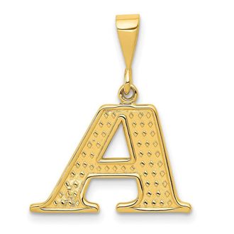 Diamond2Deal 10k Yellow Gold Initial A Pendant