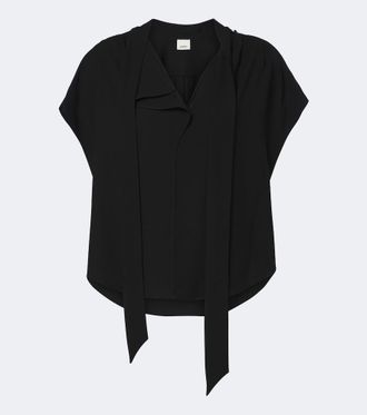 Isabel Marant Selene tie-neck crepe blouse