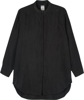 Kristensen Du Nord long-sleeve silk shirt - women - Cotton/Elastane/Silk - 2 - Black