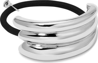 Ettika Modern Rows Ponytail Cuff in Silver at Nordstrom