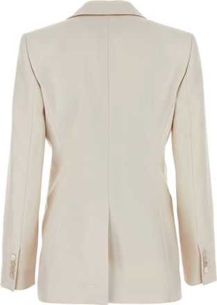 Max Mara Womens Avoriaz Blazer Beige Virgin Wool Ovis Blazers