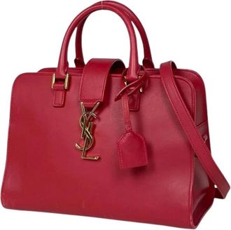 Saint Laurent Pre-owned Handbags, female, Red, Size: ONE SIZE Pre-owned Vintage Shoulder Bag