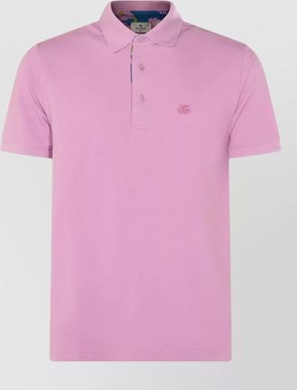 Etro printed cotton polo shirt