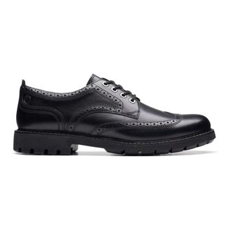 Clarks Brogue Veterschoen - Heren - Nette schoenen - Zwart - 44 EU - Leer - Schoenen