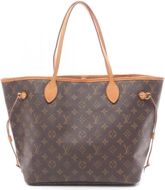 Louis Vuitton Brown Coated Canvas Leather Tote Bag (Pre-Owned)