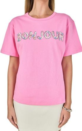 endless rose Bonjour Sequins Knit Top in Pink at Nordstrom, Size X-Small