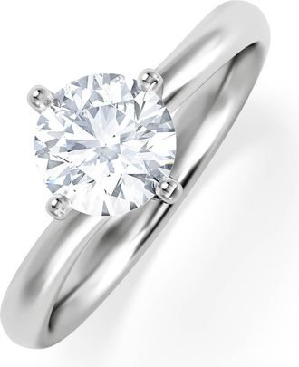 The Diamond Store 1 Carat Diamond Engagement Ring Lily Lab F/VS1 Platinum IGI Certified