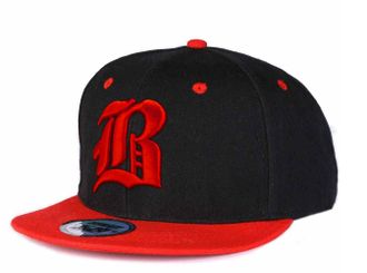Cappello Da Baseball Junior Con Lettera - 100% Cotone, Taglia 2-14 Anni, Rosso E Nero