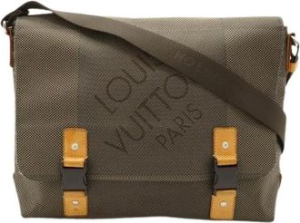 Louis Vuitton Pre-owned Cross Body Bags, male, Gray, Size: ONE SIZE Pre-owned Damier Geant Shoulder Bag