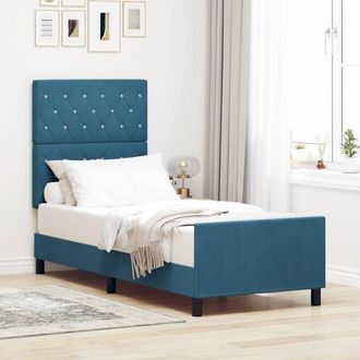vidaXL Estructura De Cama Azul Oscuro 80 X 200 Cm Terciopelo Vidaxl