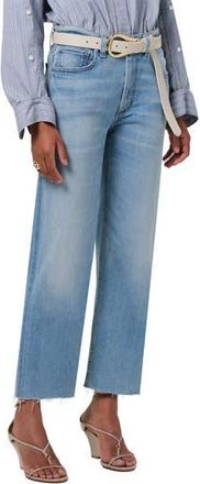 Citizens Of Humanity Palma High Waist Raw Hem Straight Leg Jeans in Lisbon (Light Indigo) at Nordstrom Rack, Size 31P