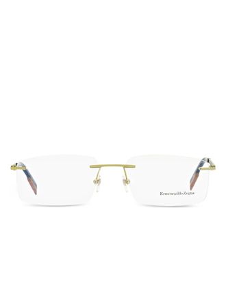 Ermenegildo Zegna rimless glasses - men - Metal - One Size - Gold