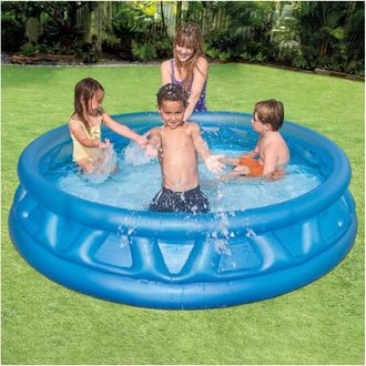 Trade Shop Trade Shop - Piscina Gonfiabile Triangoli Soft Blu 188 X 46 Cm 790 Lt Bambini Estate 58431