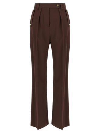 Elisabetta Franchi Brown Polyester Casual Womens Pants