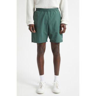 Palmes Chain Stitch Logo Tennis Shorts in Dark Green at Nordstrom, Size X-Large