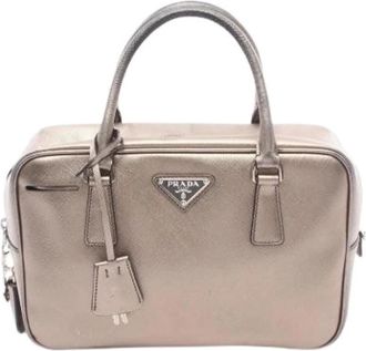 Prada Pre-owned Vintage Handbag - Dames - Vintage Handtas - Beige - ONE Size - Leer - Vintage