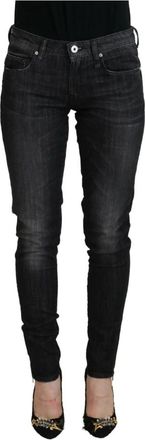 Fiorucci Zwarte Skinny Jeans met Lage Taille - Dames - Slim Fit Jeans - Zwart - W27 - Denim - Jeans