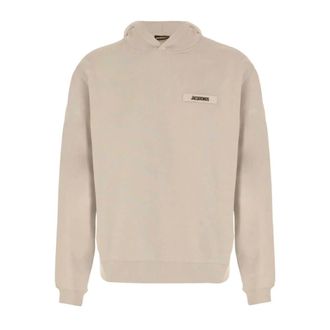 Jacquemus Hoodies & sweatvesten, Heren, Beige, XL, Le Hoodie