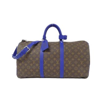 Louis Vuitton Brown Indigo Marron Coated Canvas Boston Bag (Pre-Owned)
