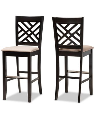 Baxton Studio Jason 2-Piece Bar Stool Set