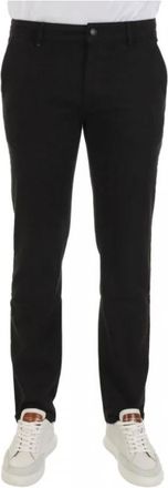 HUGO BOSS Heren, Broeken, Zwart, Maat: W38 Katoen