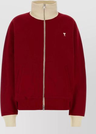 Ami cotton zip sweatshirt