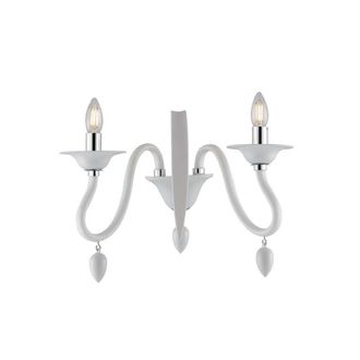 Netlighting ESTEFAN Twin 2 Light Candle Wall Light White 39x29x23cm | Size: 39 x 29 x 23 cm