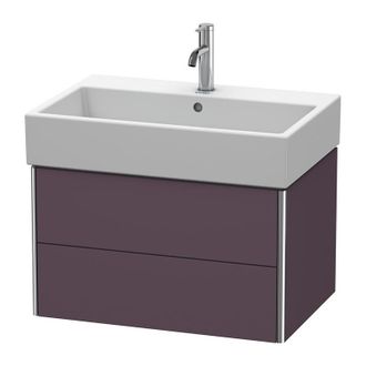 Duravit Duravit Xsquare Mueble De Pared 68,4x 46,0 Cm, 2 Cajones, Para Lavabo Vero Air 235070, Color (frente/cuerpo): Berenjena Seda Laca Mate - Xs419409494
