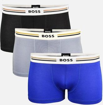 HUGO BOSS Mens BOSS 3-Pack Revive Boxer Trunks, Blue/Light Blue/Black - Size: 32/30/31