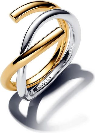 Pandora Rings - Two-tone Double Ring - multi - Rings for ladies