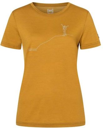 super.natural Gipfelgl&uuml;ck Tee Merinoshirt f&uuml;r Damen | gelb