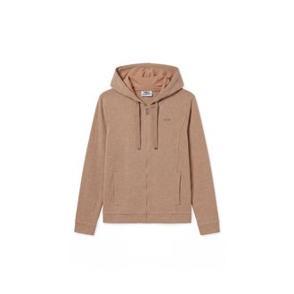 Freddy Felpa donna con cappuccio e full zip effetto tricot