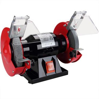 Deuba Monzana Esmeriladora De Banco 250w Disco 2950/min 230v/50 Hz Muelas Tipo A36 A60 Color Rojo Negro Para Taller Bricolaje