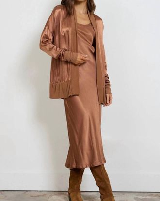 La Made Jaxon Cardigan In Cognac