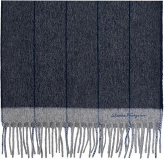 Ferragamo Herringes Scarf - Heren - Wintersjaals - Grijs - ONE Size - Kasjmier - Accessoires