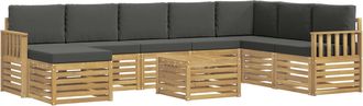 vidaXL Conjunto De Sof&aacute;s De Exterior 9 Uds. Blanco Y Antracita Vidaxl