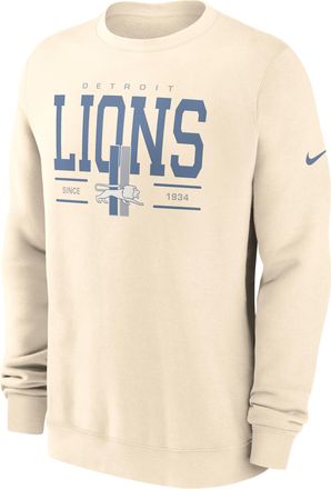 Nike Detroit Lions Club Nike Mens NFL Pullover Crew in Brown | NKPV15A9SV-Y9M