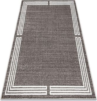 RugsX Rugsx - Alfombra mateo 8034/944 Moderna marco - estructural gris / beige grey 140x190 cm
