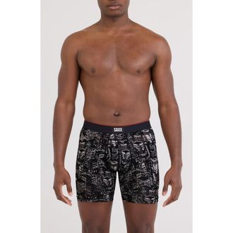 Saxx Multisport Mesh Boxer Briefs in Night City-Black at Nordstrom, Size Xx-Large
